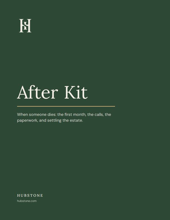 First page of the After Kit